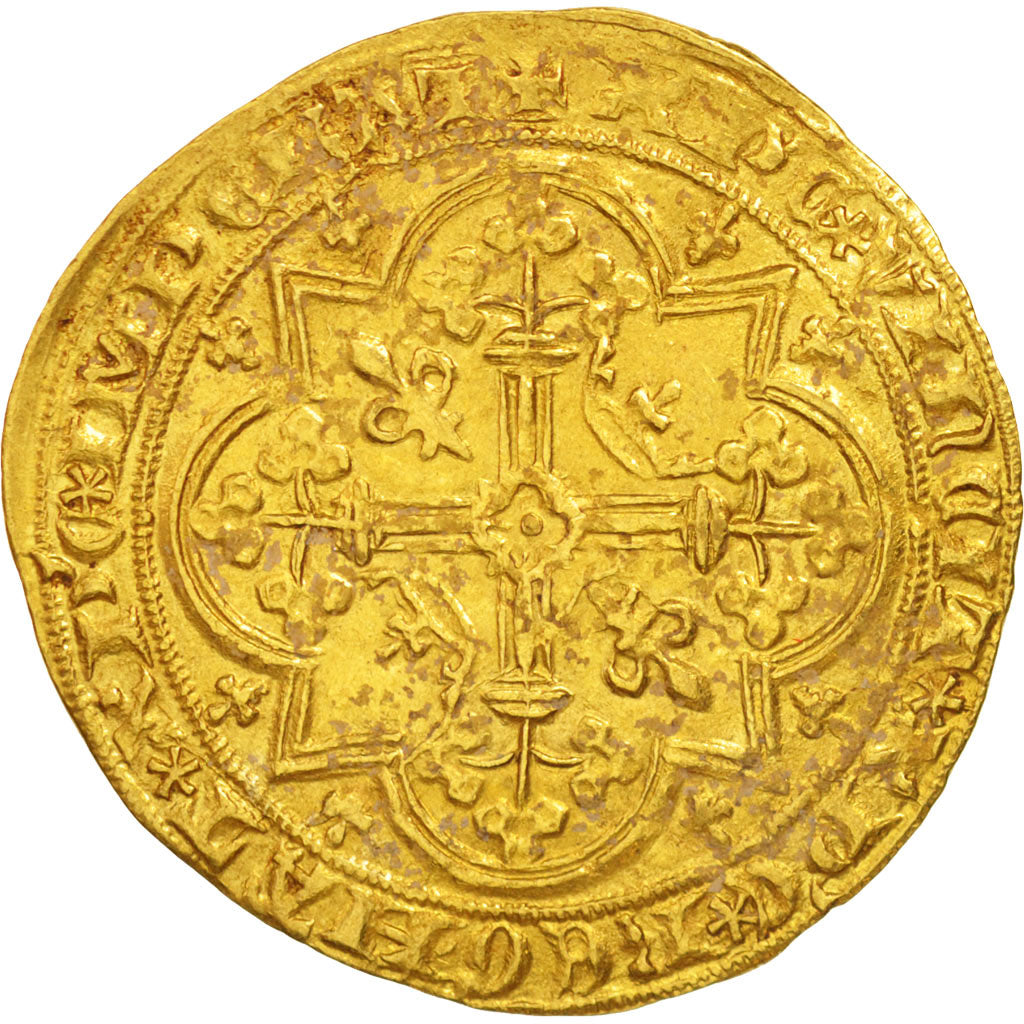 Francia, Charles V, Franc à pied, MBC+, Oro, Duplessy:360