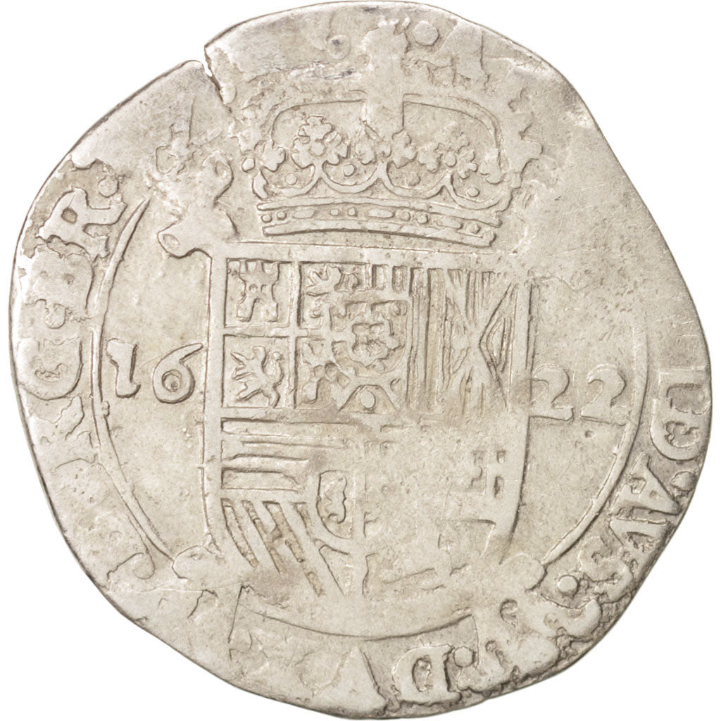 Spanish Netherlands, BRABANT, Escalin, 1622, Antwerp, EF(40-45), Silver, KM:52.1