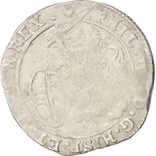 Spanish Netherlands, BRABANT, Escalin, 1645, Antwerp, VF(20-25), Silver, KM:52.1