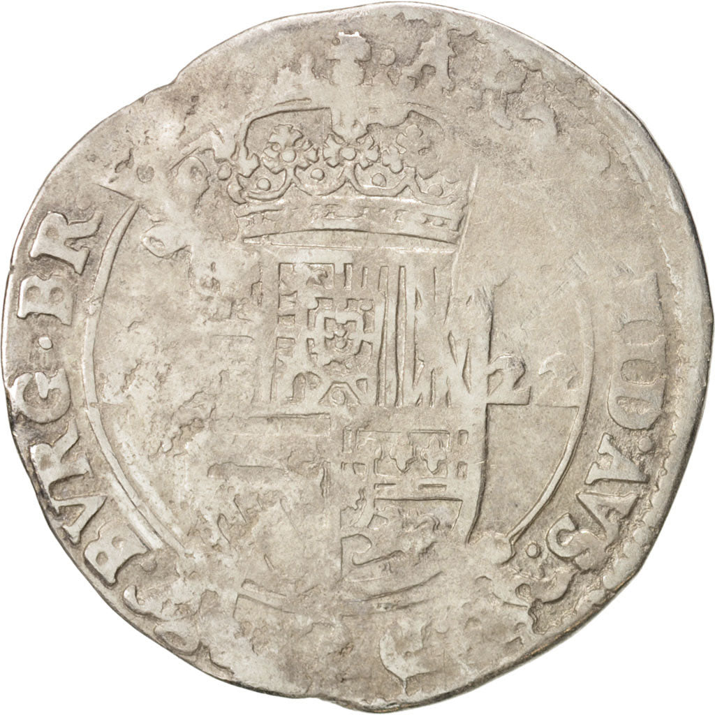 Coin, Spanish Netherlands, BRABANT, Escalin, 1622, Antwerp, VF(20-25), Silver