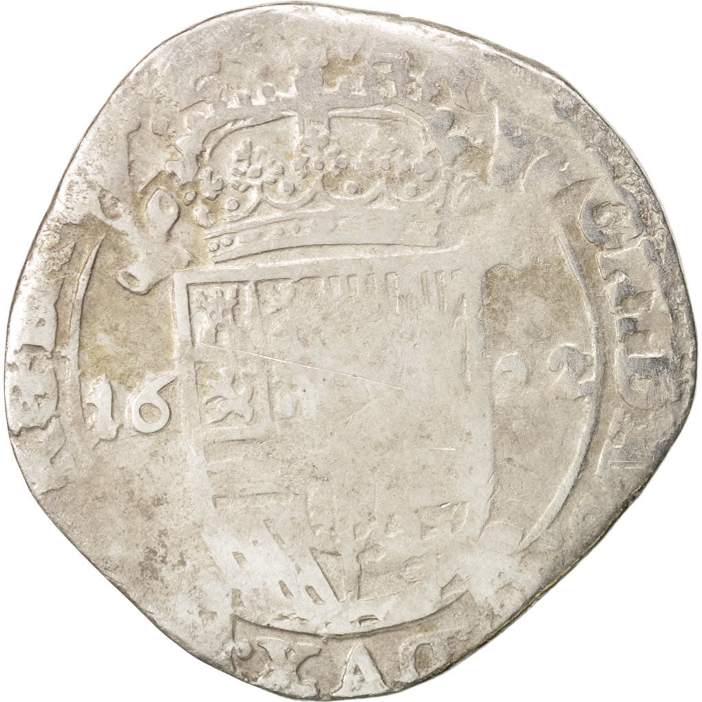 Coin, Spanish Netherlands, BRABANT, Escalin, 1622, Antwerp, F(12-15), Silver