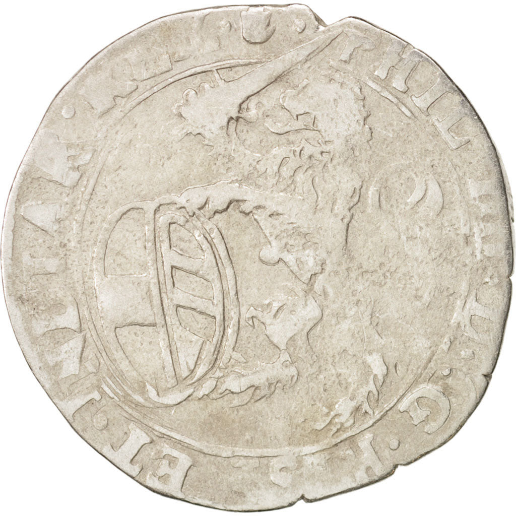 Coin, Spanish Netherlands, BRABANT, Escalin, 1624, Antwerp, VF(30-35), Silver
