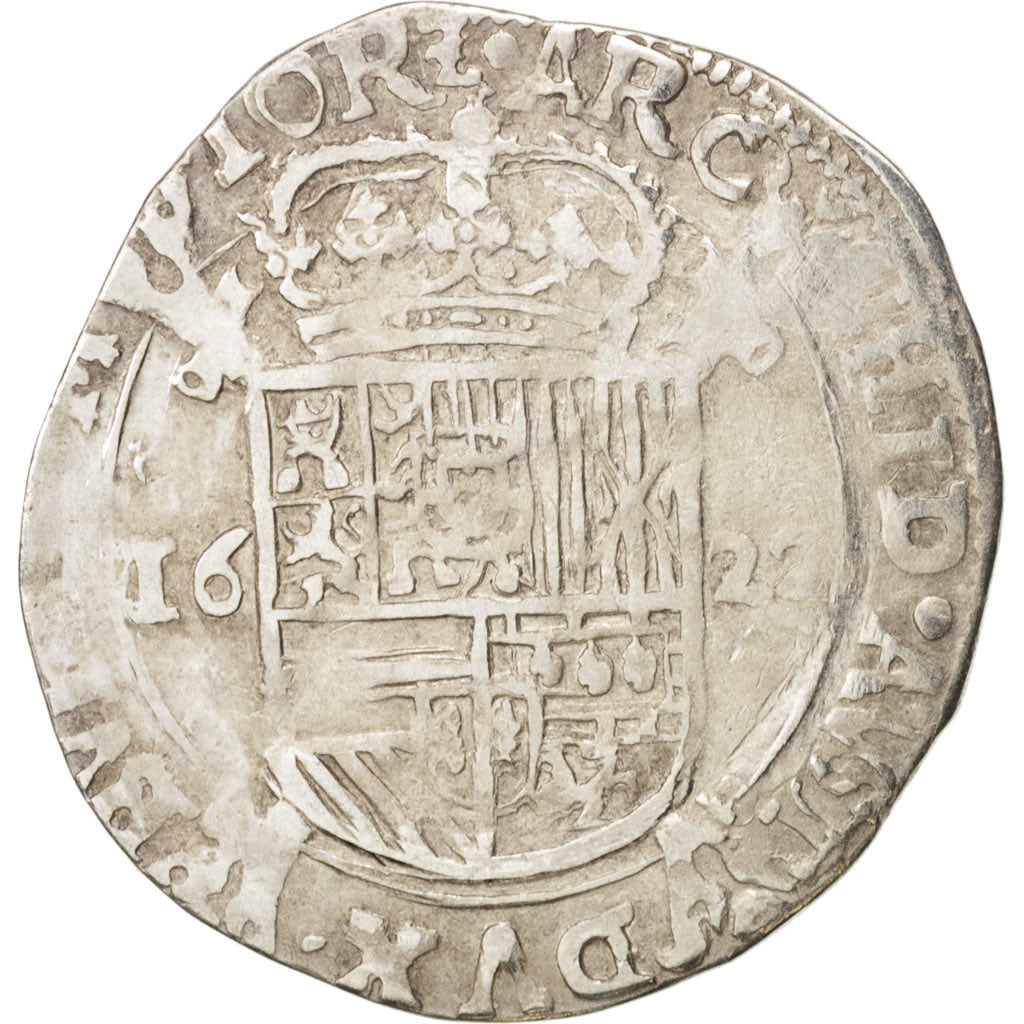 Spanish Netherlands, TOURNAI, Escalin, 1622, EF(40-45), Silver, KM:41