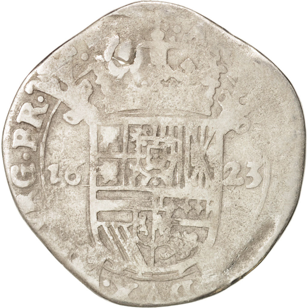 Spanish Netherlands, BRABANT, Escalin, 1623, indeterminate mint, VF(20-25)