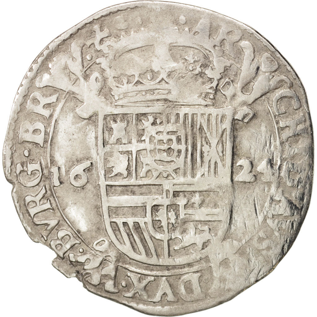 Spanish Netherlands, BRABANT, Escalin, 1624, indeterminate mint, VF(30-35)
