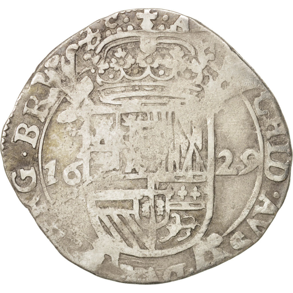 Spanische Niederlande, BRABANT, Escalin, 1629, indeterminate mint, S+, Silber