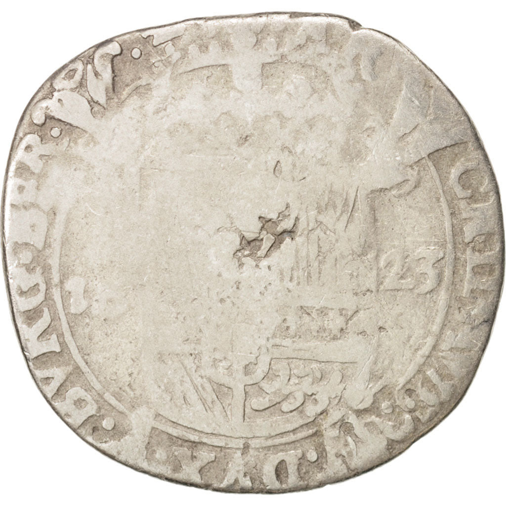 Coin, Spanish Netherlands, BRABANT, Escalin, 1623, Brabant, VG(8-10), Silver