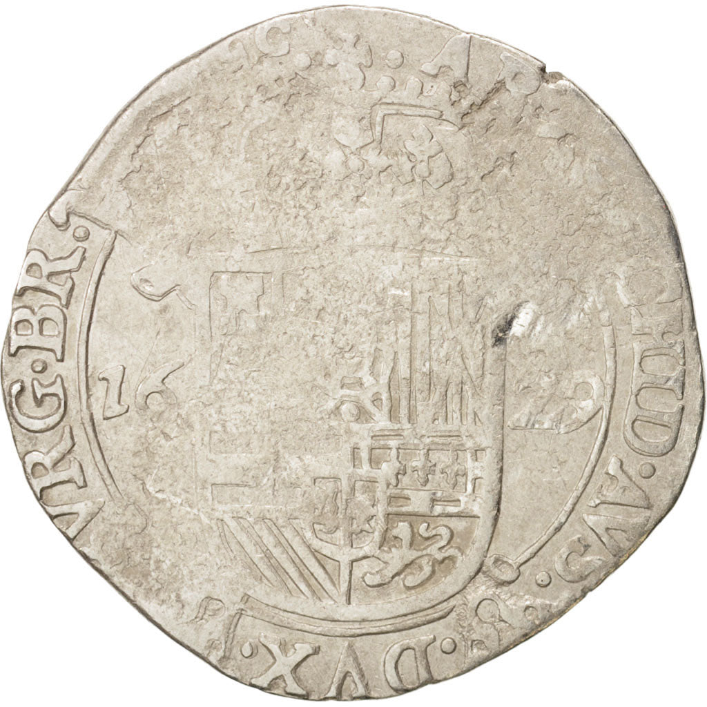Coin, Spanish Netherlands, BRABANT, Escalin, 1629, Brabant, F(12-15), Silver