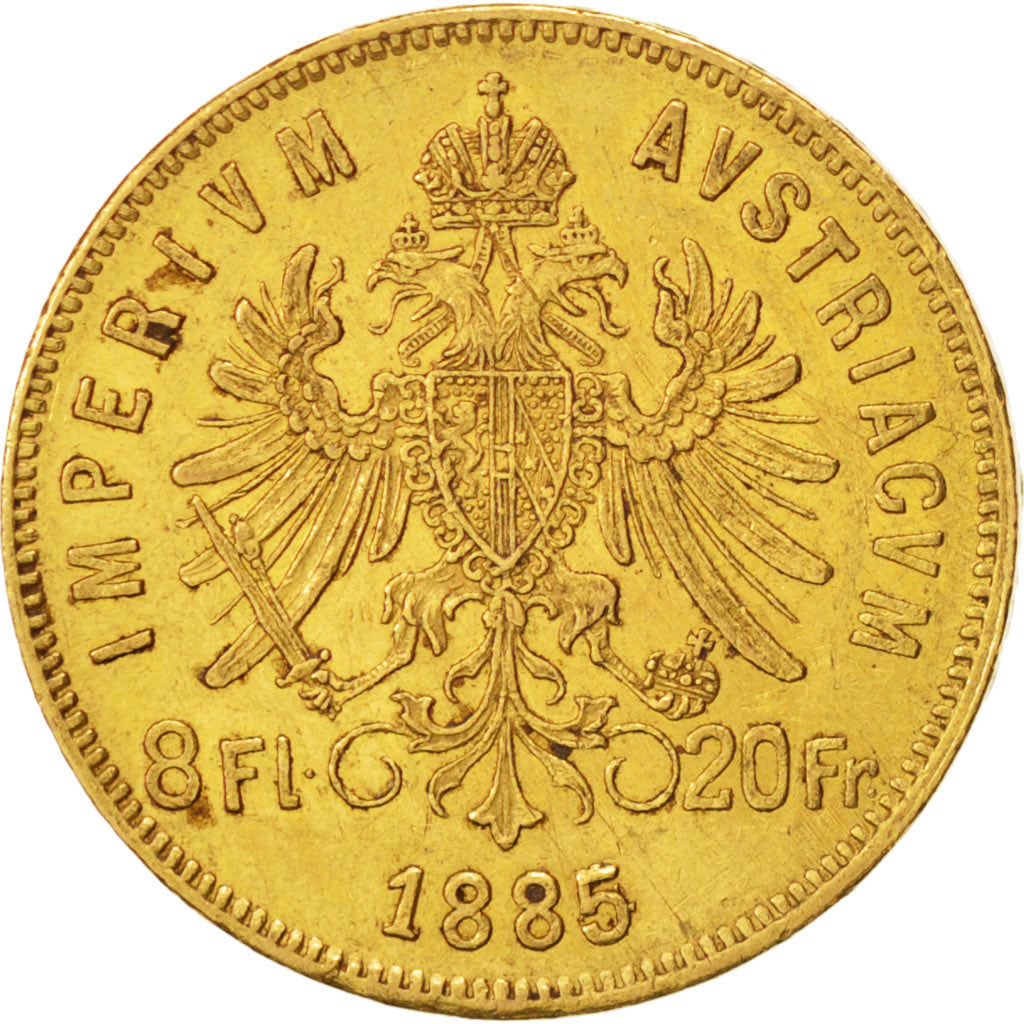 Autriche, Franz Joseph I, 8 Florins-20 Francs, 1885, TTB, Or, KM:2269