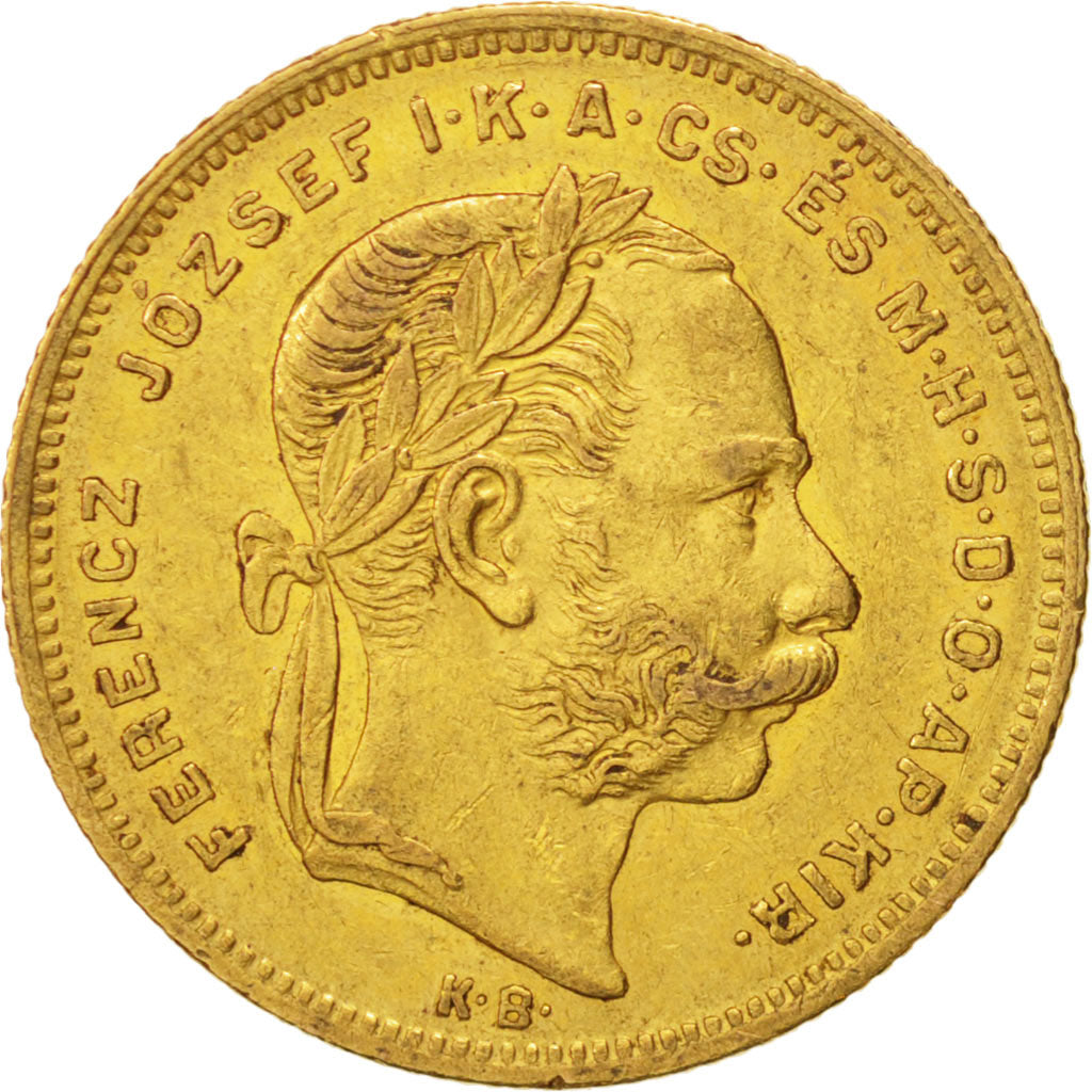 Hungary, Franz Joseph I, 8 Forint 20 Francs, 1873, EF(40-45), Gold, KM:455.1