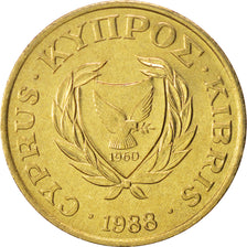 Coin, Cyprus, 5 Cents, 1988, MS(64), Nickel-brass, KM:55.2