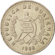 Guatemala, 25 Centavos, 1988, MS(64), Copper-nickel, KM:278.5