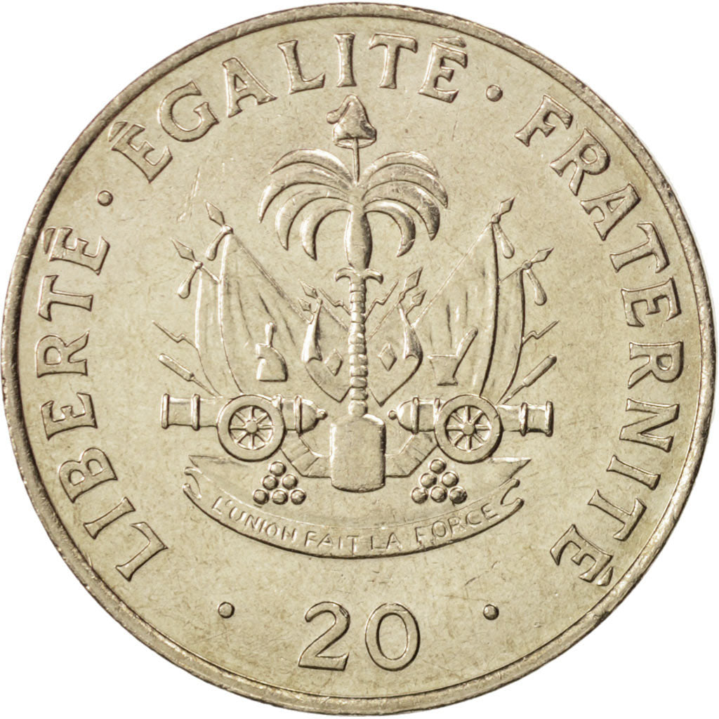 Haiti, 20 Centimes, 1986, MS(64), Copper-nickel, KM:152