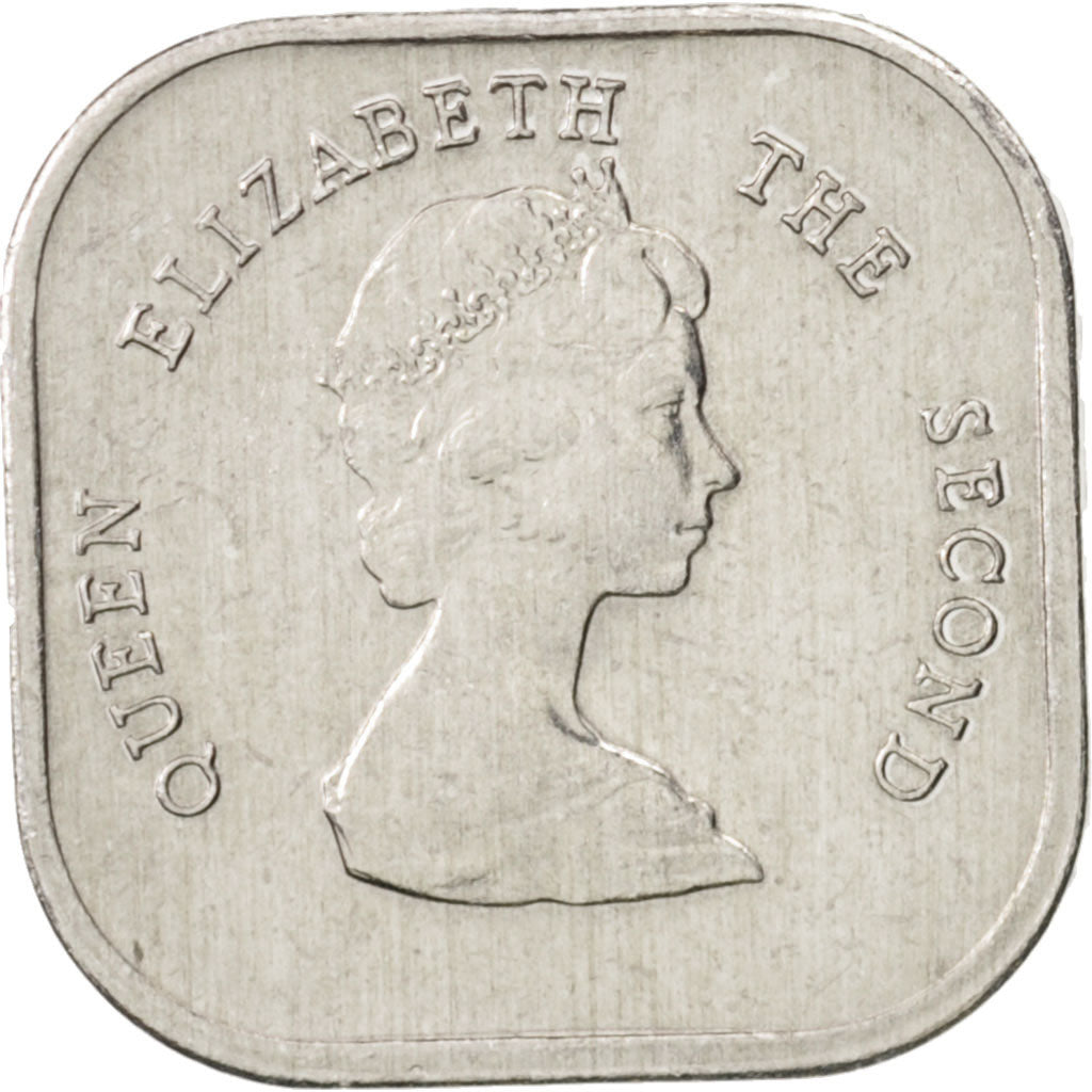 East Caribbean States, Elizabeth II, 2 Cents, 1986, MS(64), Aluminum, KM:11