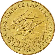 Coin, Central African States, 5 Francs, 1983, Paris, MS(65-70), Aluminum-Bronze