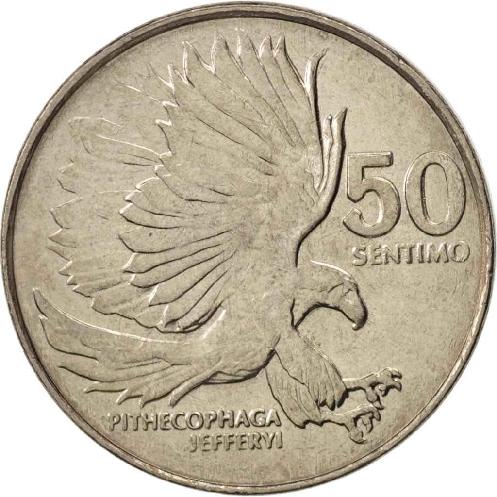 Coin, Philippines, 50 Sentimos, 1984, MS(65-70), Copper-nickel, KM:242.1