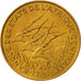 Central African States, 25 Francs, 1986, Paris, MS(65-70), Aluminum-Bronze