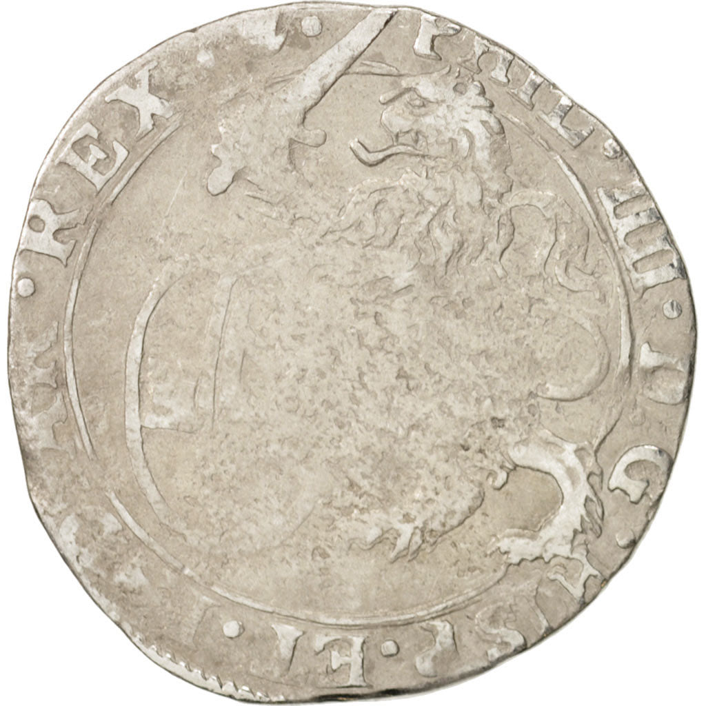 Coin, Spanish Netherlands, BRABANT, Escalin, 1628, Antwerp, VF(20-25), Silver