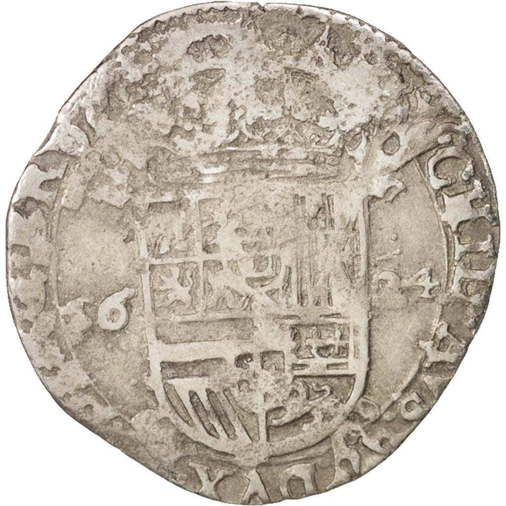 Spanish Netherlands, BRABANT, Escalin, 1624, Antwerp, VF(20-25), Silver, KM:52.1