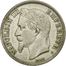 Coin, France, Napoleon III, Napoléon III, 2 Francs, 1866, Paris, AU(50-53)