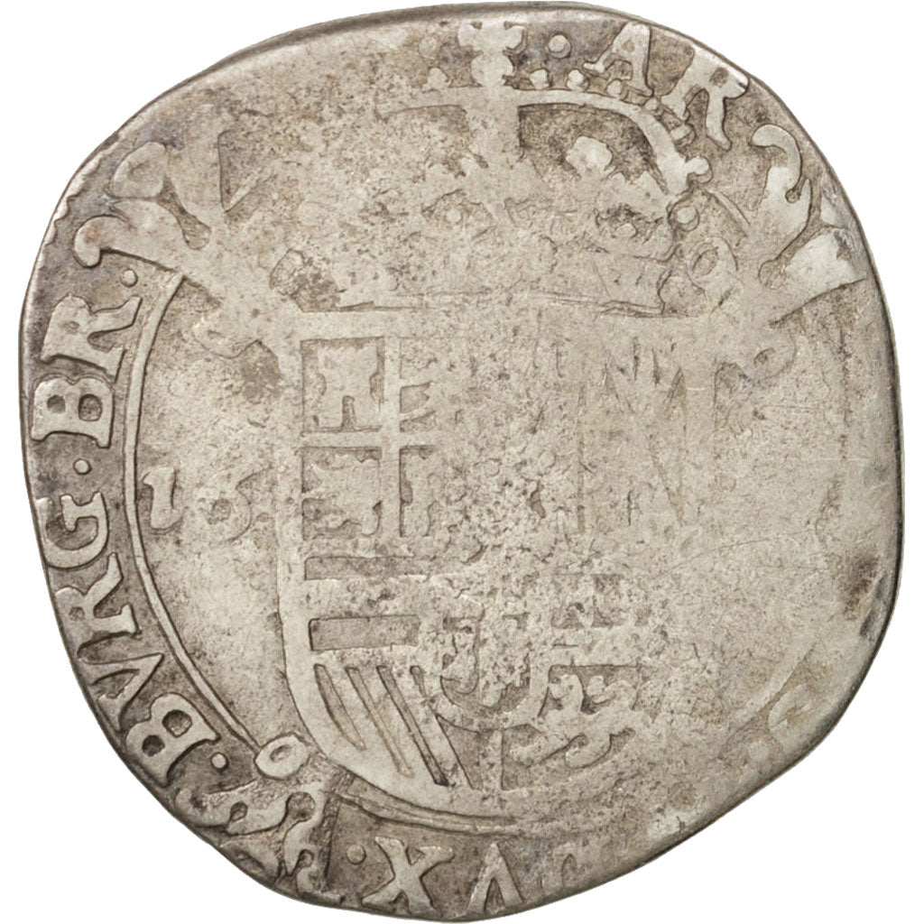 Spanish Netherlands, BRABANT, Escalin, 16[--], Indeterminate mint, VG(8-10)
