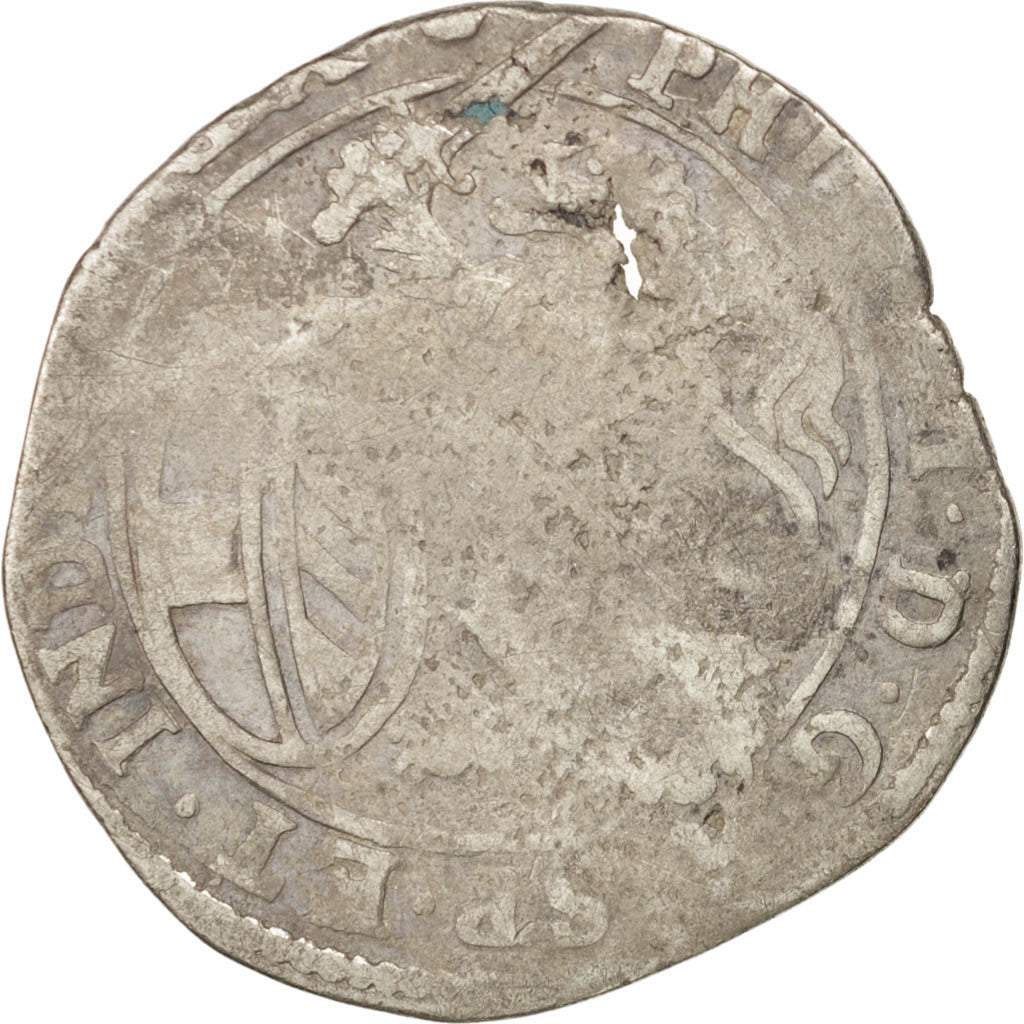 Paesi Bassi Spagnoli, BRABANT, Escalin, B, 16[--], Indeterminate mint, Argento