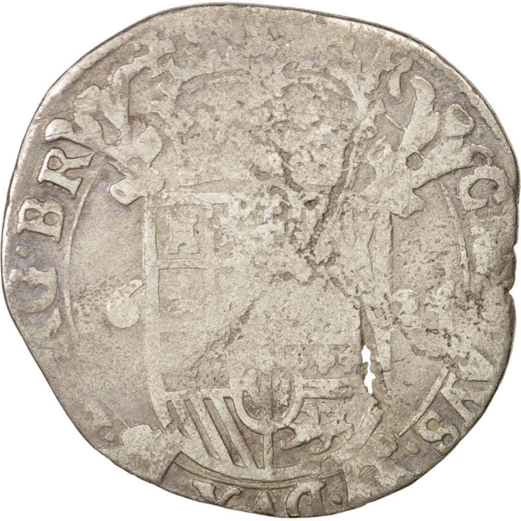 Paesi Bassi Spagnoli, BRABANT, Escalin, B, 16[--], Indeterminate mint, Argento