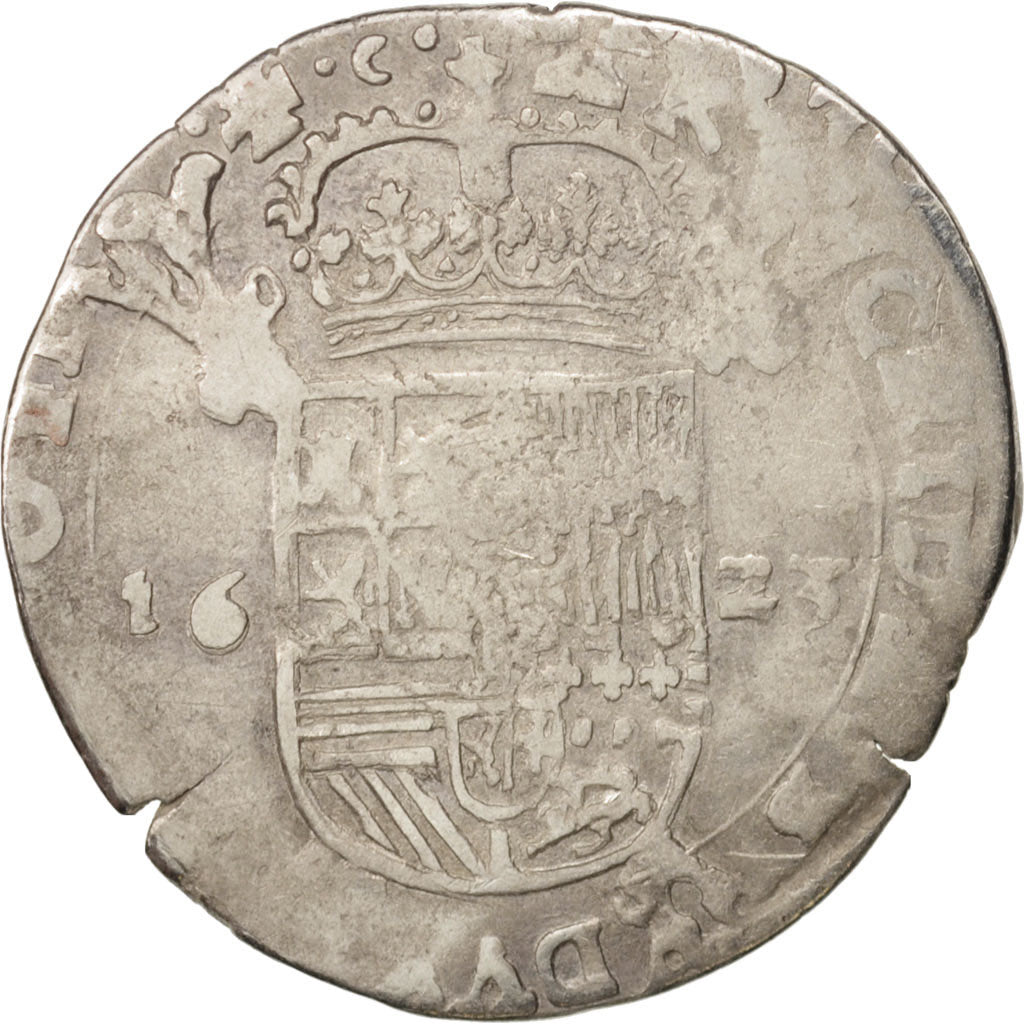 Coin, Spanish Netherlands, Flanders, Escalin, 1623, Bruges, VF(20-25), Silver