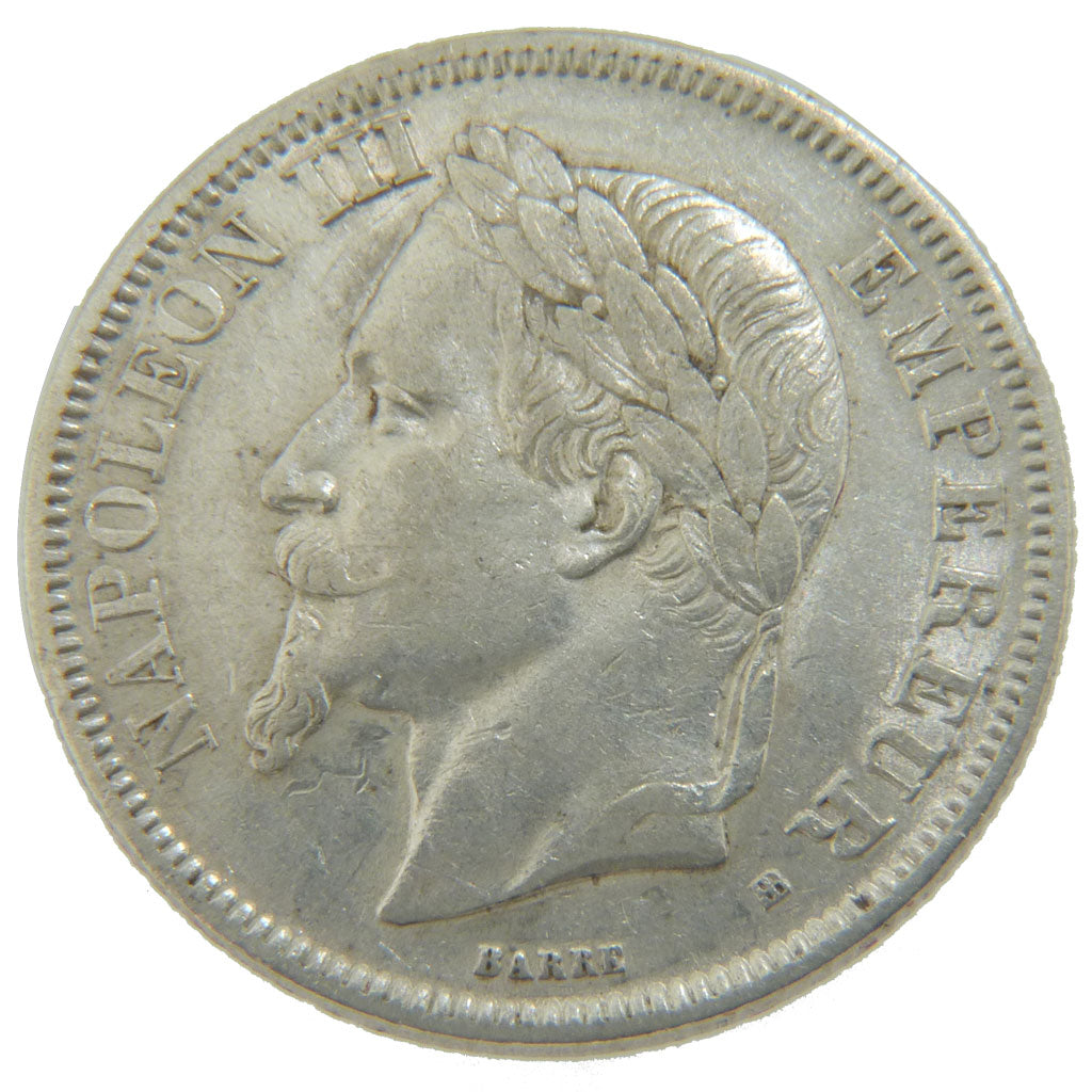 FRANCE, Napoléon III, 2 Francs, 1866, Strasbourg, EF(40-45), Silver, Gadoury #..