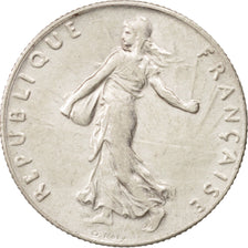 France, Semeuse, 50 Centimes, 1920, Paris, AU(50-53), Silver, KM:854