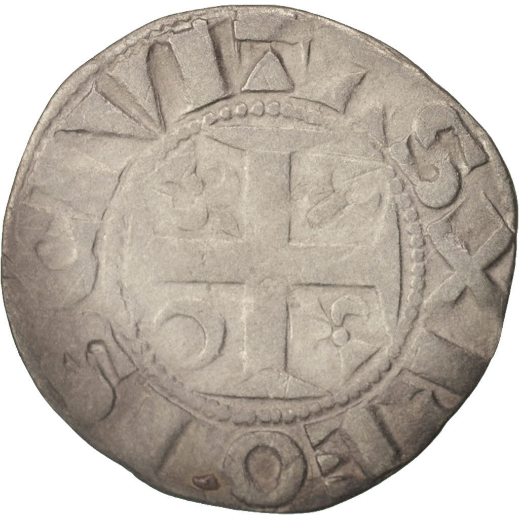 Coin, France, Denarius, Reims, VF(30-35), Silver, Boudeau:1790