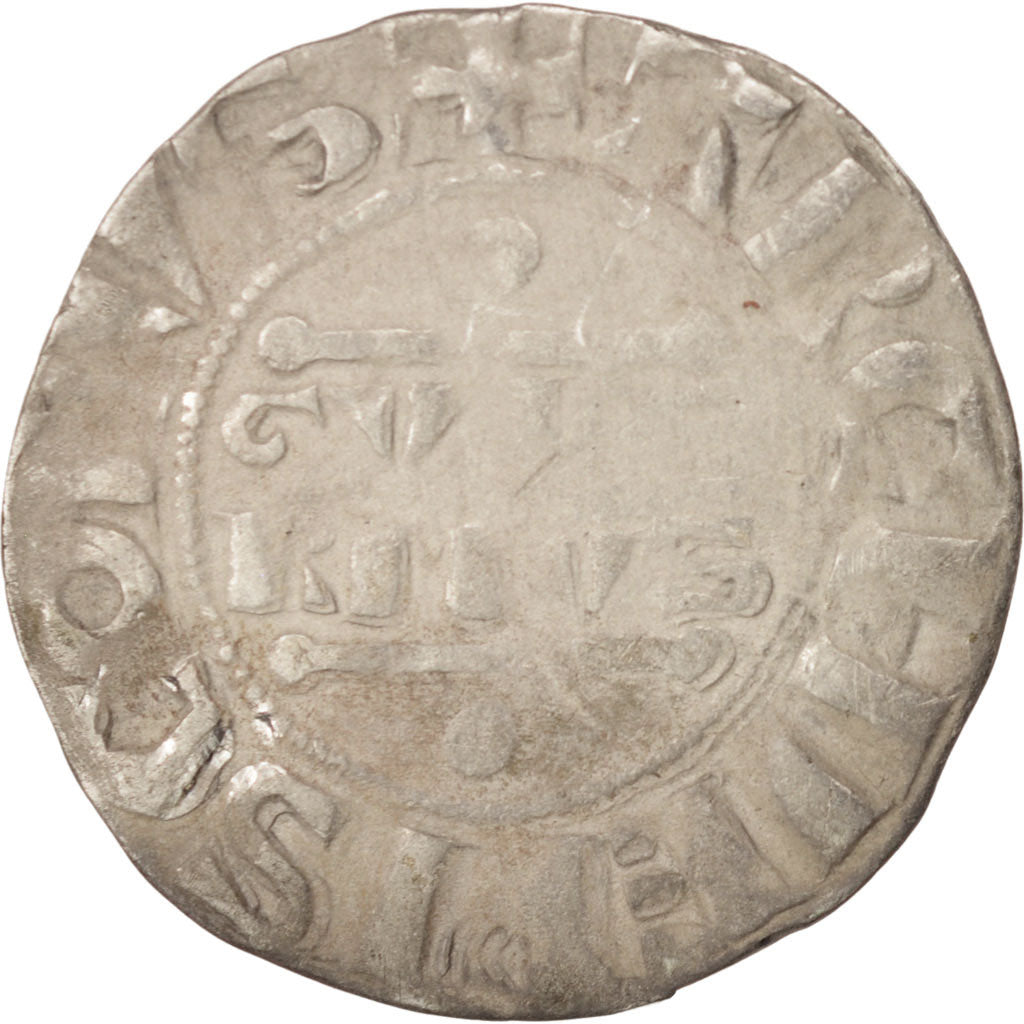 Coin, France, Denarius, Reims, VF(20-25), Silver, Boudeau:1790