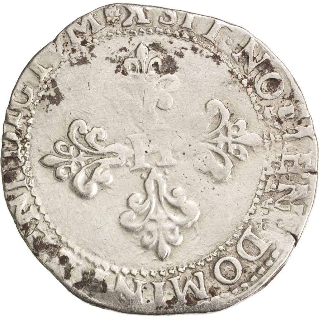 Munten, Frankrijk, Franc au Col Plat, 1578, Bordeaux, ZG+, Zilver, Sombart:4714