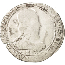 Monnaie, France, 1/2 Franc, 1579, Troyes, B, Argent, Sombart:4716