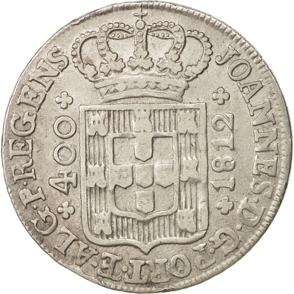 Portugal, Jo, 400 Reis, Pinto, 480 Reis, 1812, Lisbon, EF(40-45), Silver, KM:331