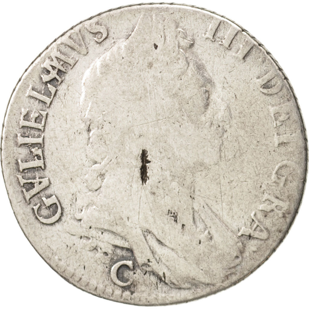Great Britain, William III, Shilling, 1697, Chester, VG(8-10), Silver, KM:485.3