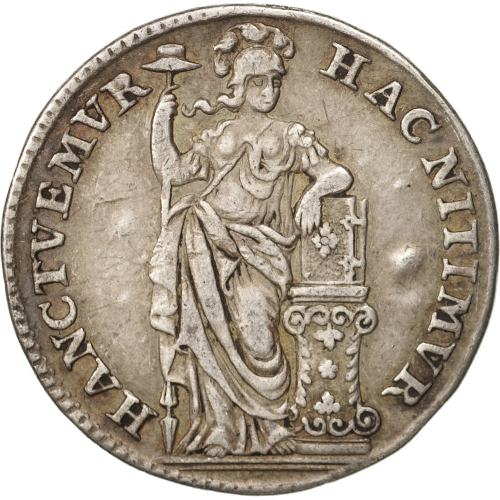 Netherlands, HOLLAND, 10 Stuivers, 1/2 Gulden, 1748, VF(30-35), Silver, KM:95