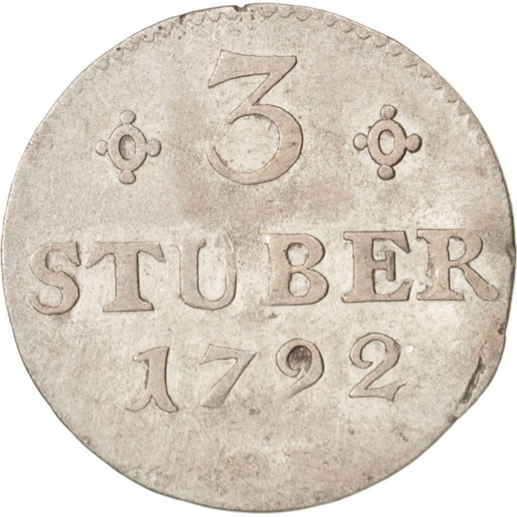 Stati tedeschi, JULICH-BERG, Karl Theodor, 3 Stüber, 1792, MB, Biglione, KM:216