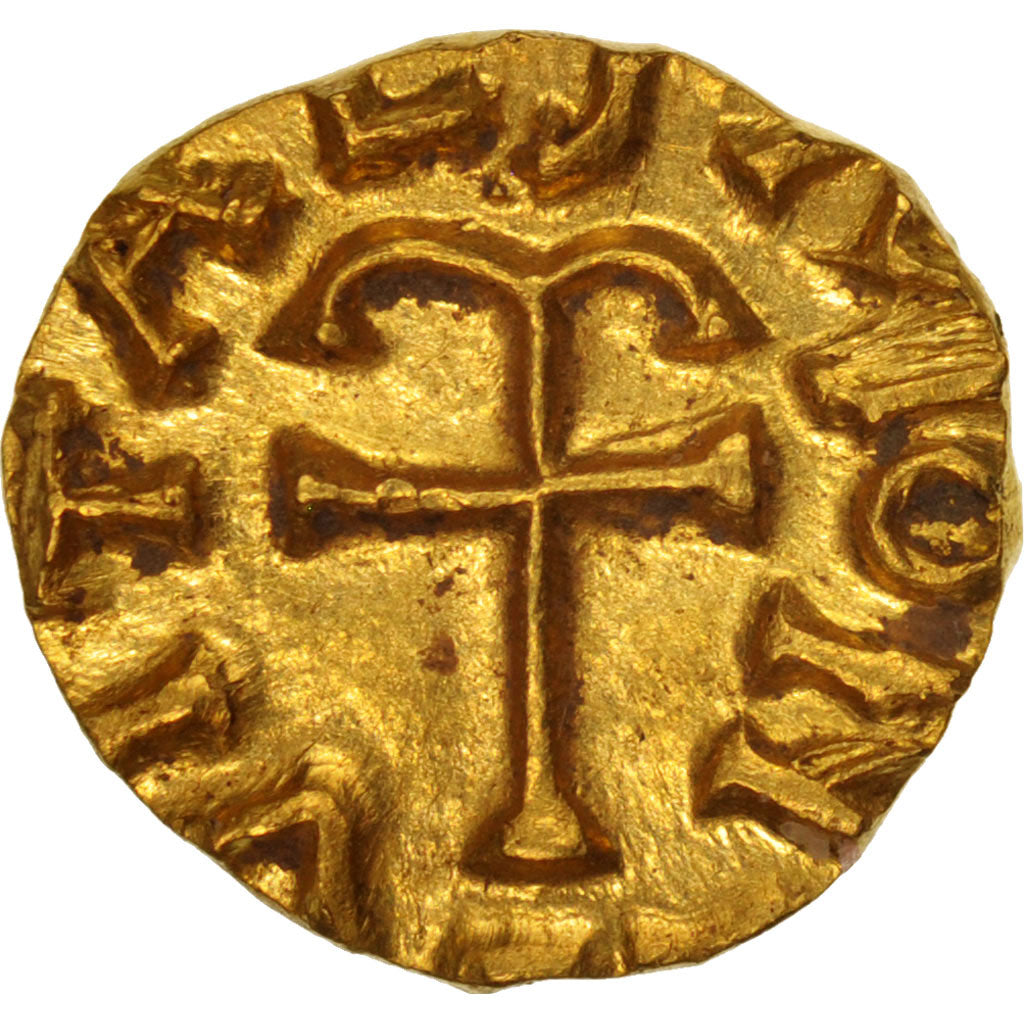 France, Vitalis Moneyer, Triens, VIIth Century, Paris, Gold, MS(64)