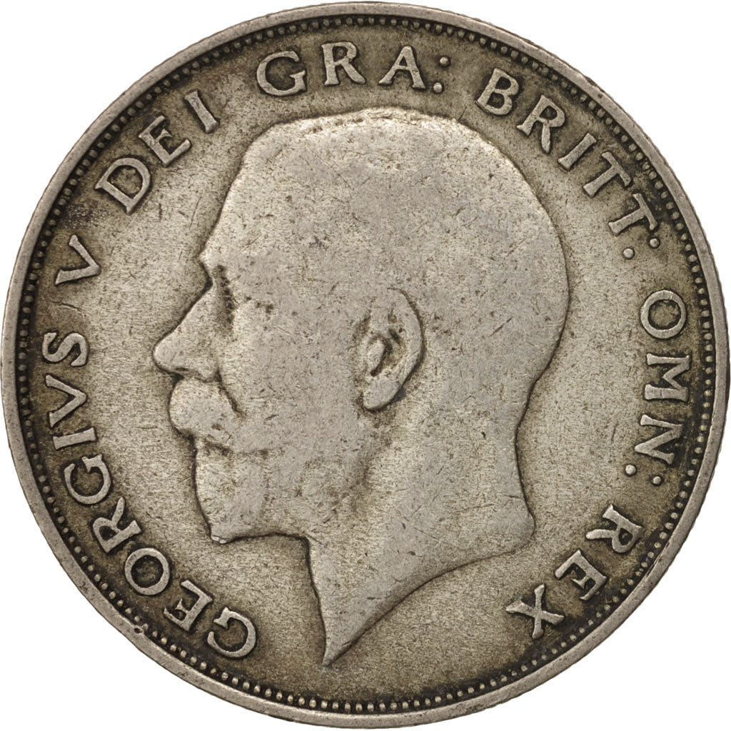 Great Britain, George V, 1/2 Crown, 1922, VF(20-25), Silver, KM:818.1a