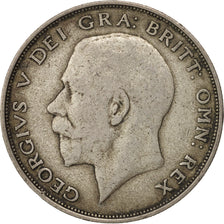 Great Britain, George V, 1/2 Crown, 1922, VF(20-25), Silver, KM:818.1a