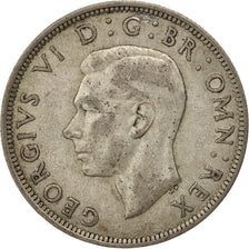 Moneda, Gran Bretaña, George VI, 1/2 Crown, 1942, MBC, Plata, KM:856
