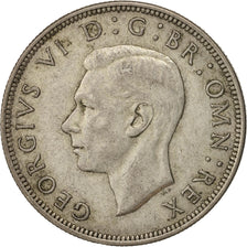 Gran Bretaña, George VI, 1/2 Crown, 1946, MBC+, Plata, KM:856