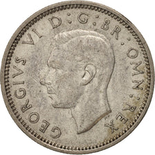 Great Britain, George VI, 6 Pence, 1937, AU(50-53), Silver, KM:852