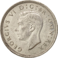 Coin, Great Britain, George VI, 6 Pence, 1945, MS(63), Silver, KM:852