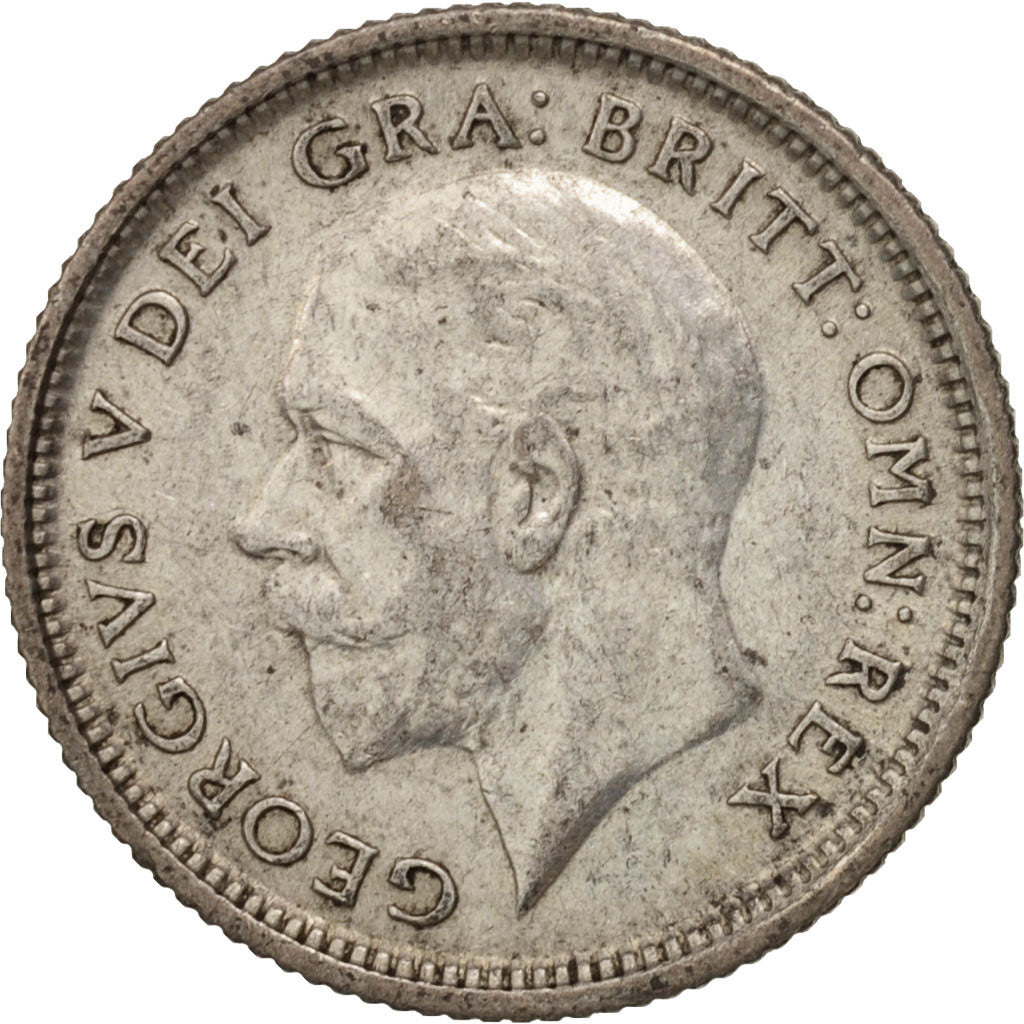 Coin, Great Britain, George V, 6 Pence, 1927, AU(55-58), Silver, KM:828