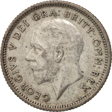Coin, Great Britain, George V, 6 Pence, 1927, AU(55-58), Silver, KM:828