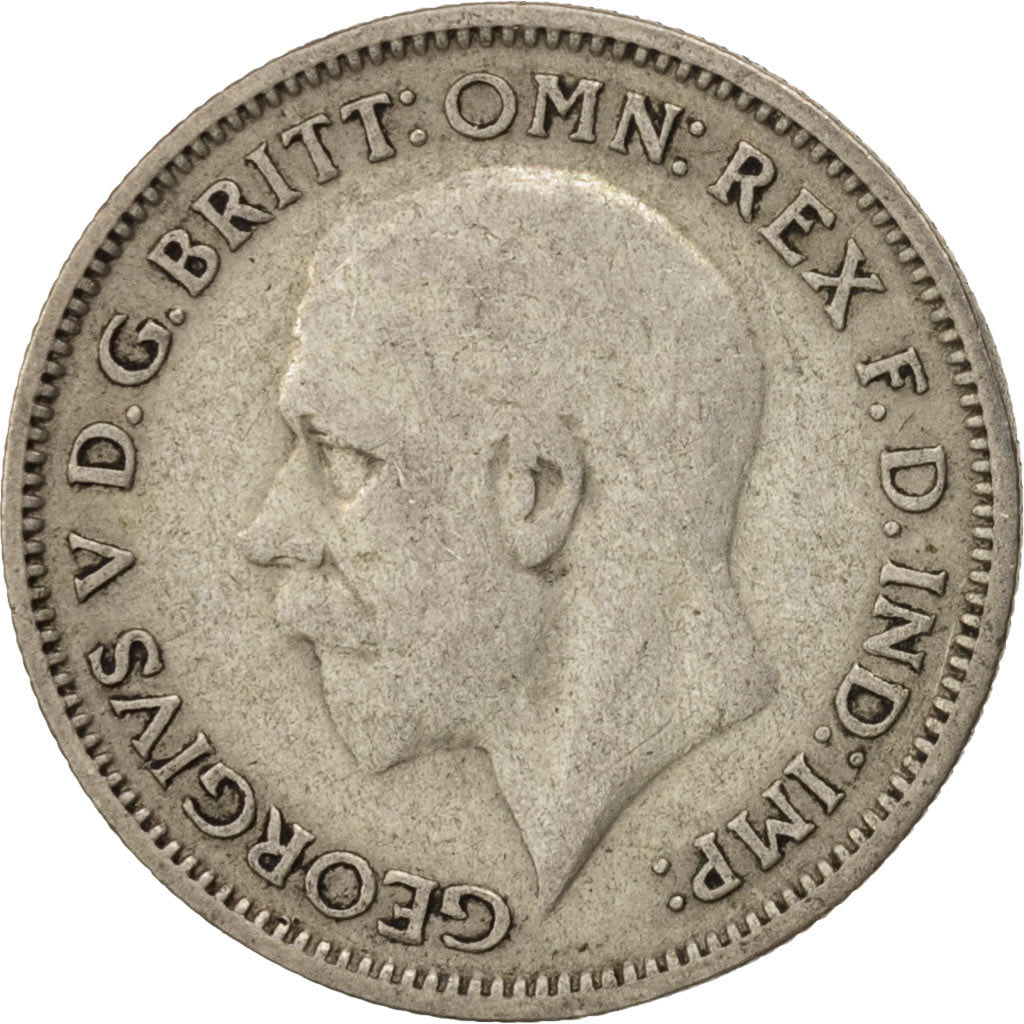 Coin, Great Britain, George V, 6 Pence, 1932, VF(20-25), Silver, KM:832