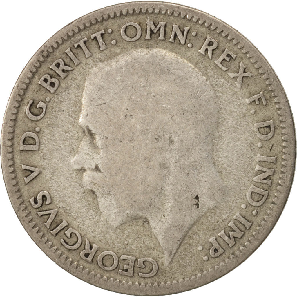 Great Britain, George V, 6 Pence, 1934, F(12-15), Silver, KM:832