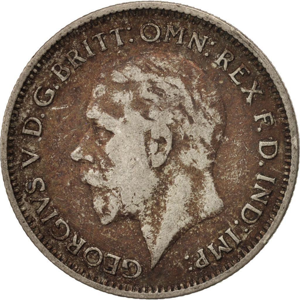 Coin, Great Britain, George V, 6 Pence, 1935, VF(30-35), Silver, KM:832